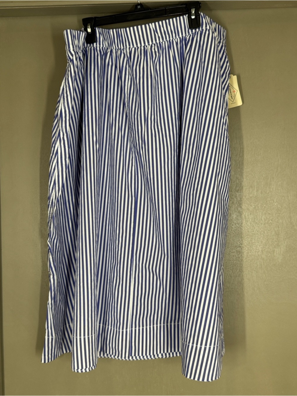 NWT St. John’s Bay Blue and White Striped Women’s Skirt - Classic A-Line Size 3X - Picture 1 of 7